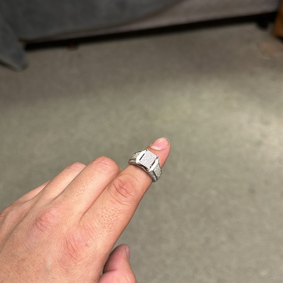 1.25 CARAT REAL DIAMOND STERLING SILVER ENGAGEMENT BRIDAL WEDDING RING × 1 - Picture 3 of 3